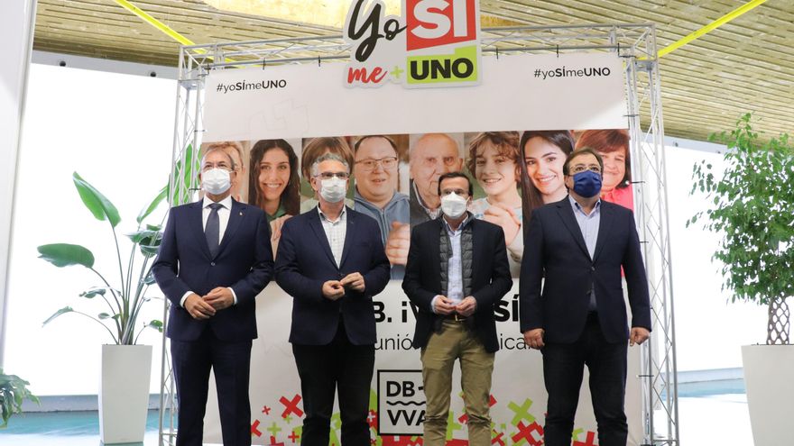 Fernández Vara, Monago e Ibarra se unen para pedir el 'sí' a la fusión de Don Benito y Villanueva