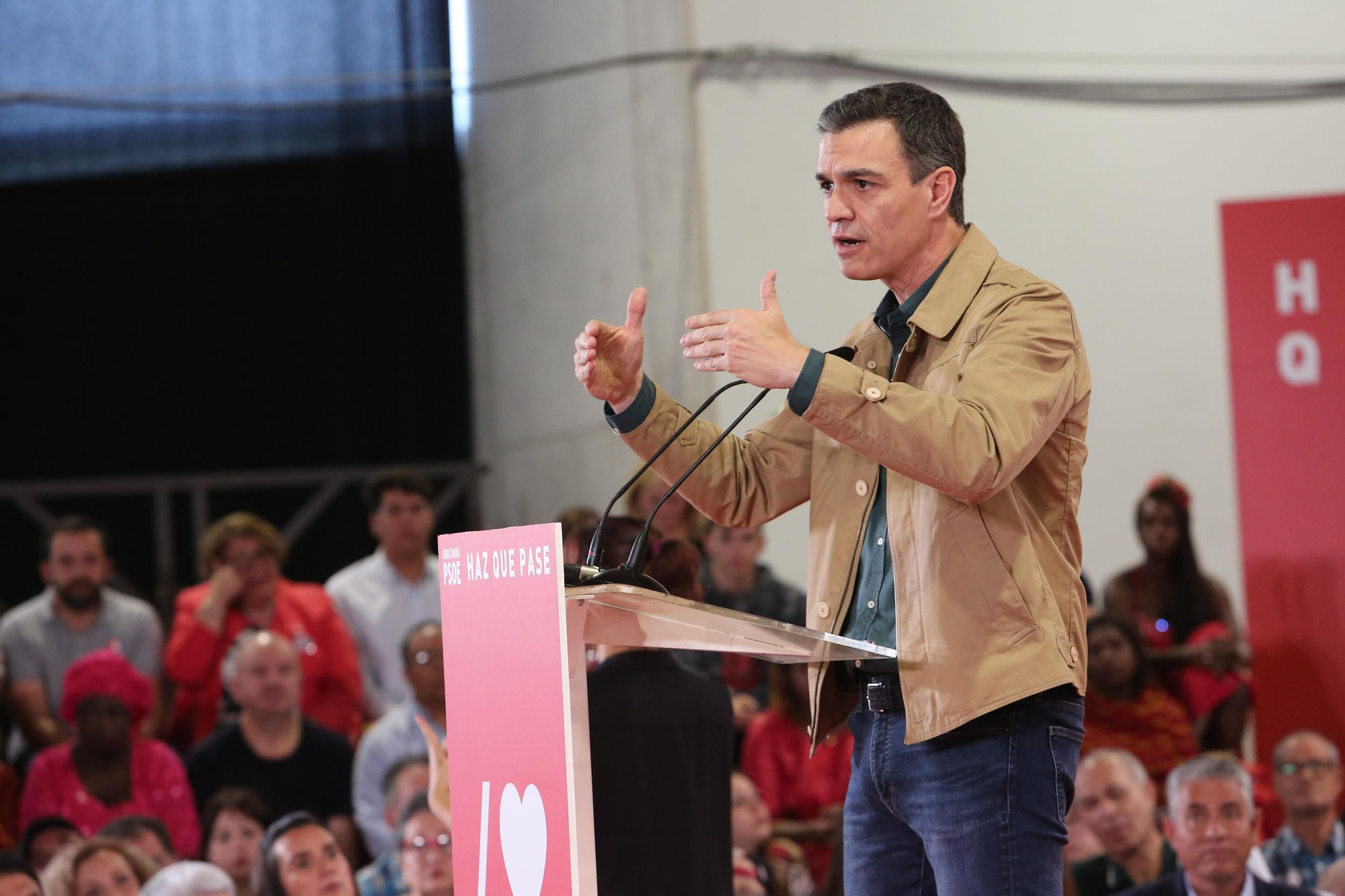 Mitin de Pedro Sánchez en Las Palmas de Gran Canaria