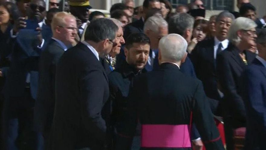 Zelenski, en el funeral del Papa