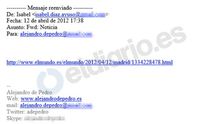 El mail de Isabel Díaz Ayuso a Alejandro de Pedro