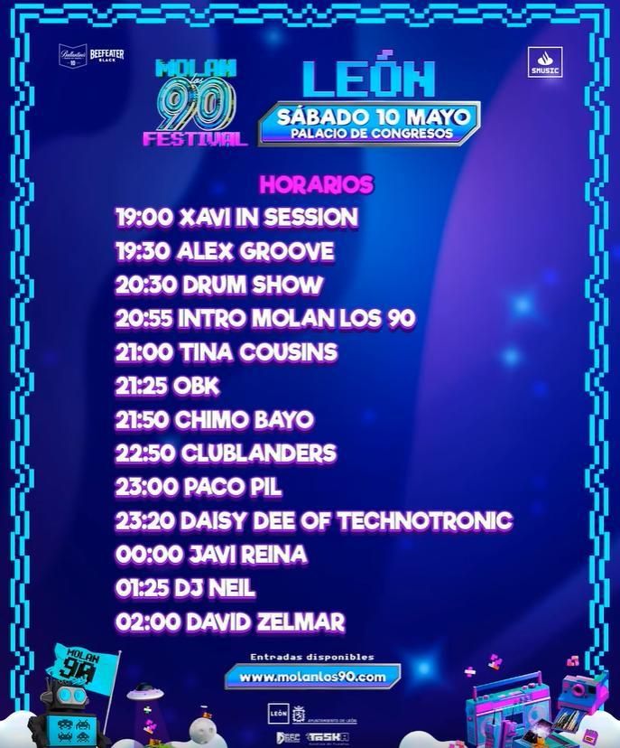 Horario del festival Molan los 90.