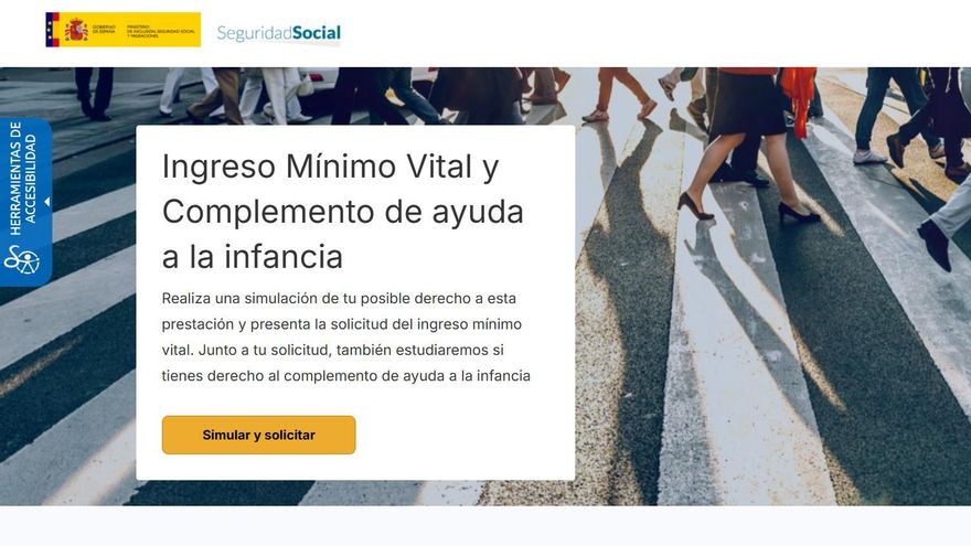 Web para la solicitud del IMV