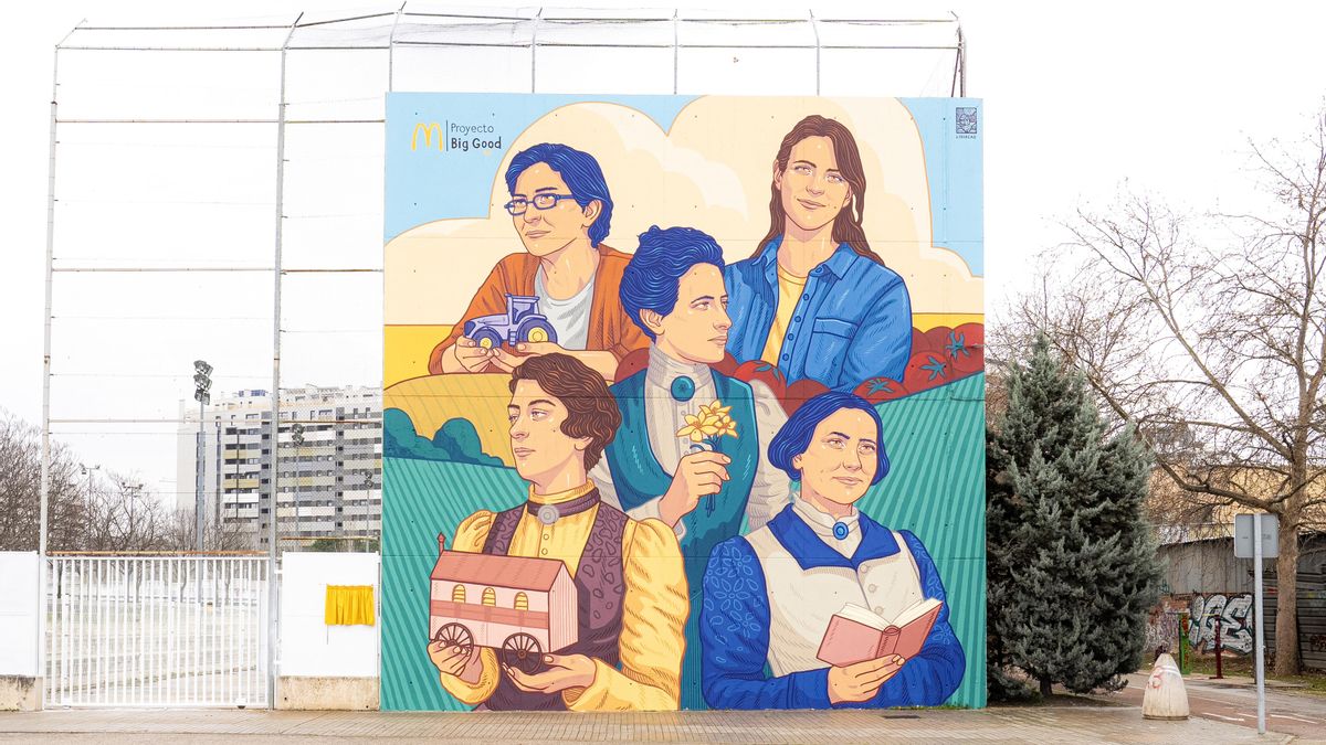 Mural de Lidia Cao en Arganda del Rey