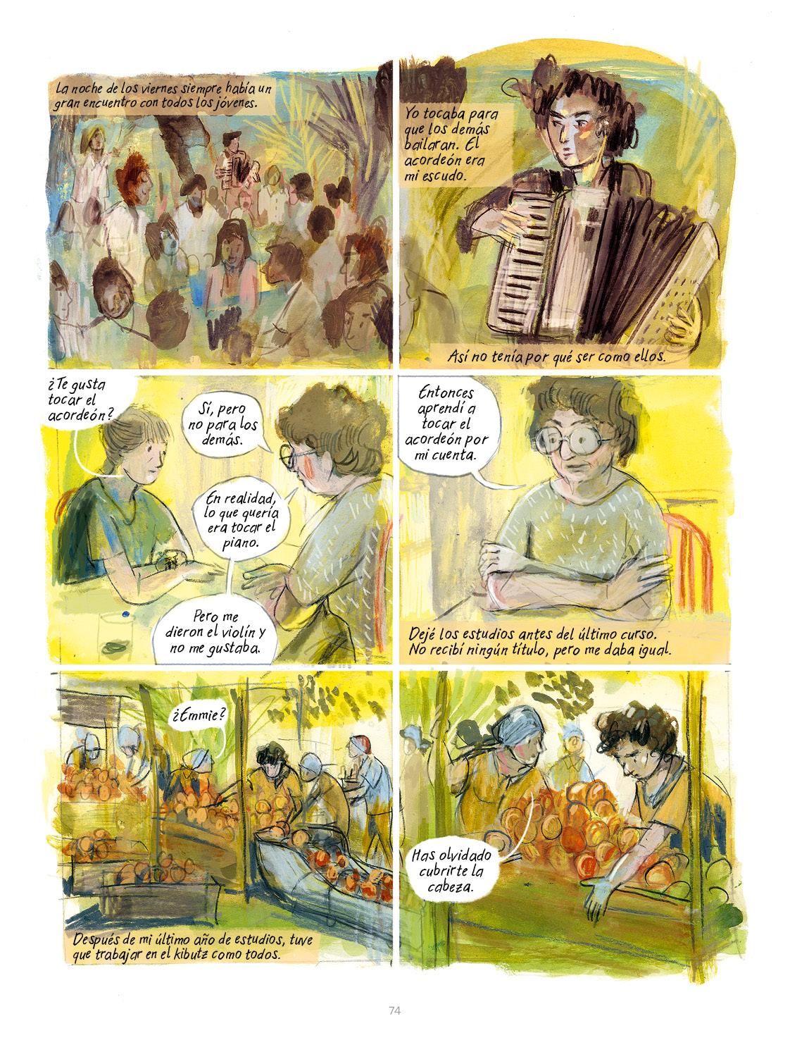 Una página de 'Emmie Arbel. El color de los recuerdos' de Barbara Yellin