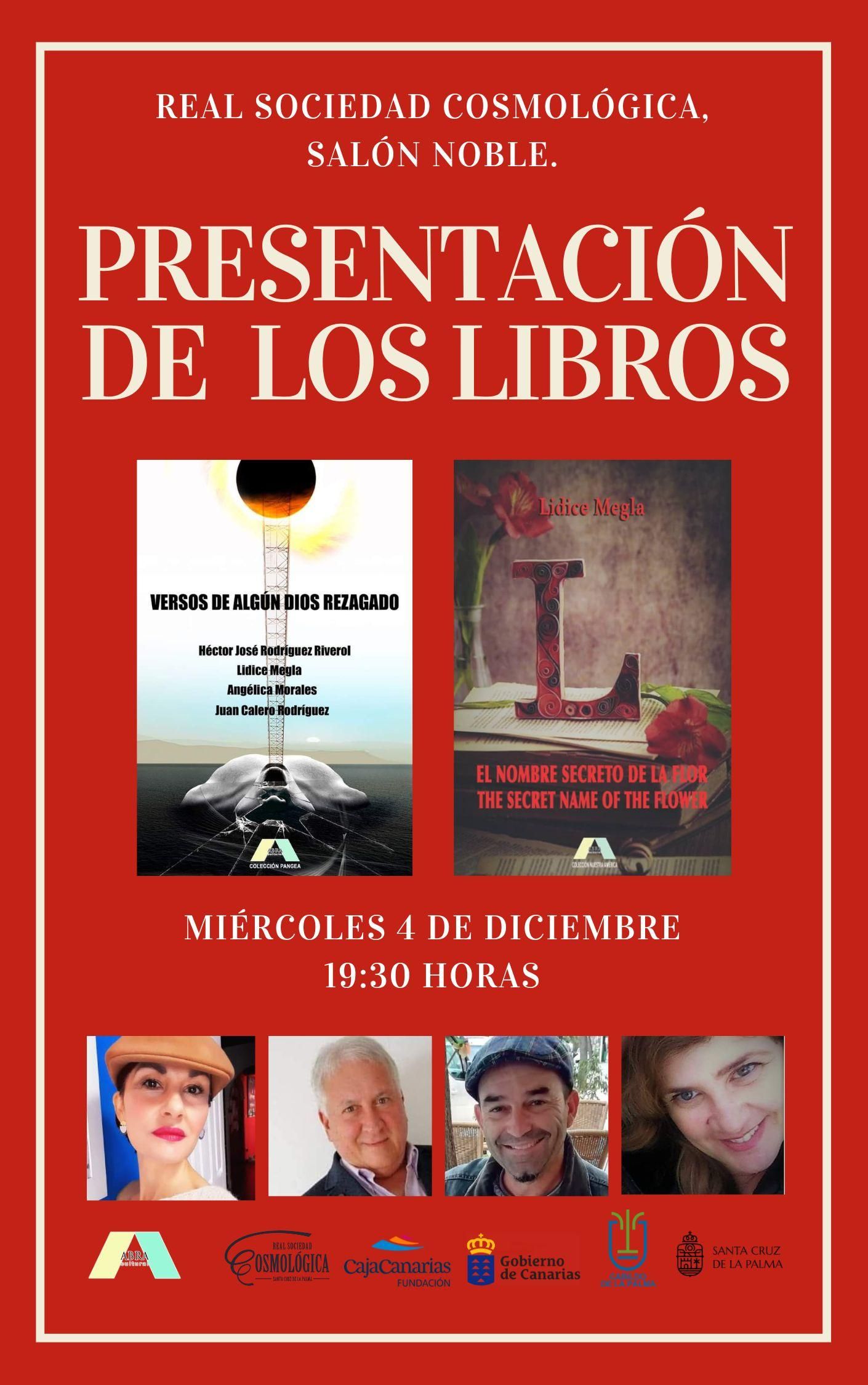 Cartel del acto literario.