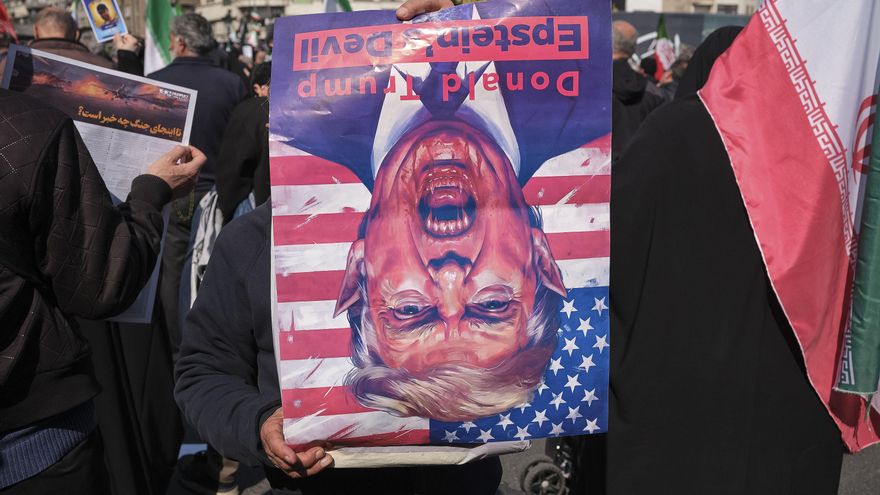 Protesta contra EEUU en Teherán.