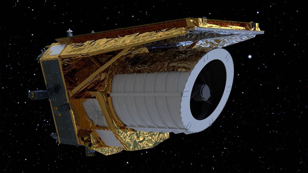 El telescopio espacial Euclid en una recreación