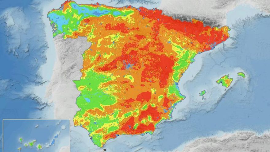 Mapa de riesgo de incendios.