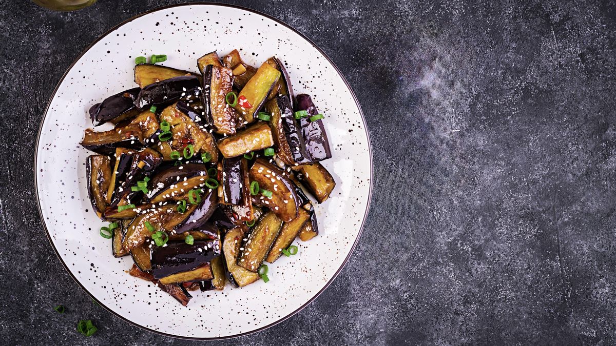 Berenjena, ingrediente principal de la receta de salsa de soja.