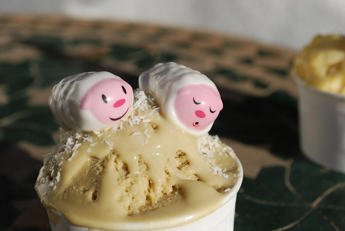 Helado de pistacho con Humberts de verano