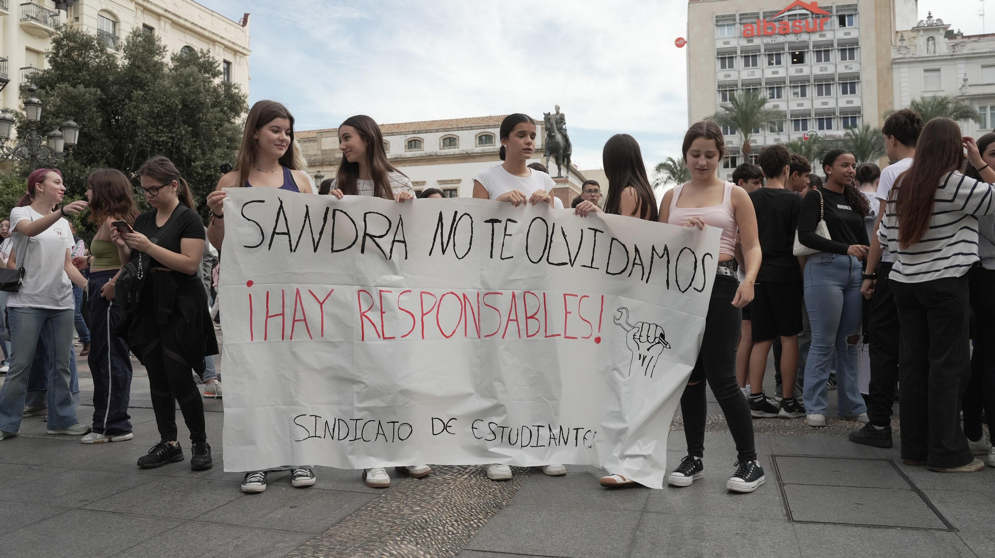 Manifestación de estudiantes contra el bullying
