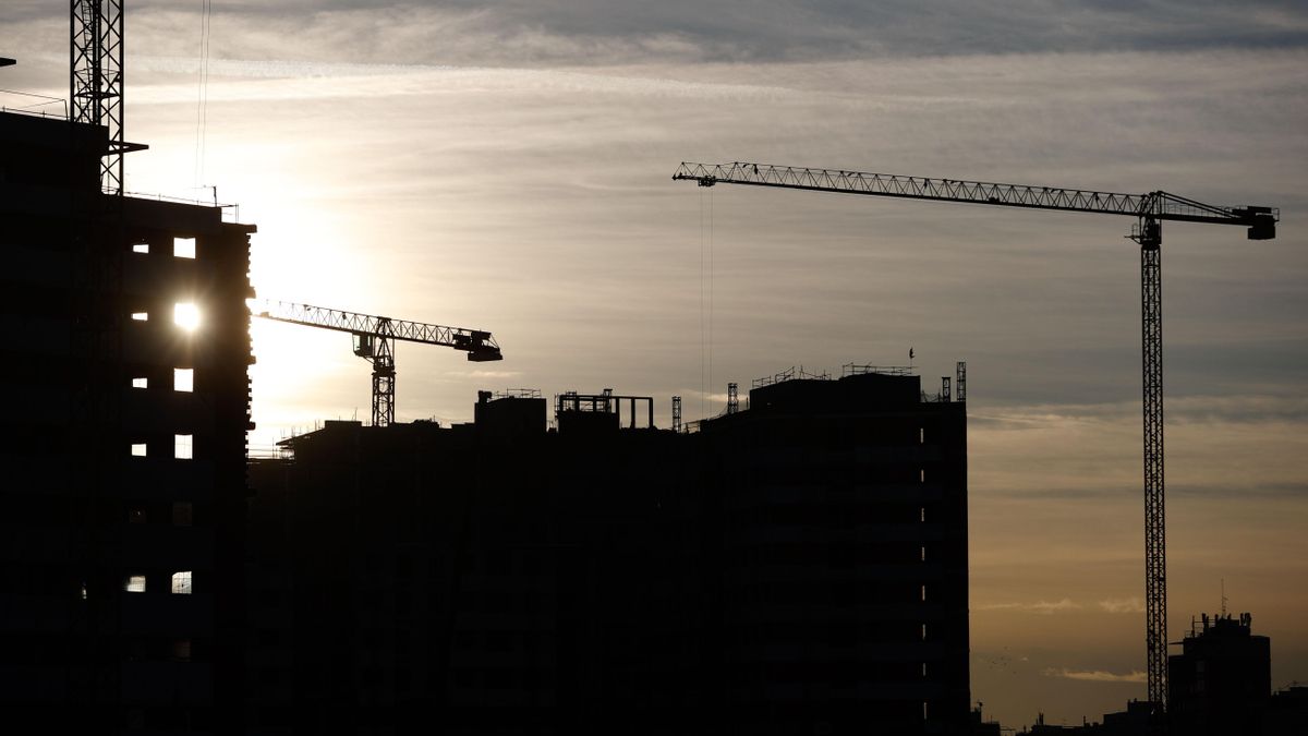 Vista de un bloque de viviendas en construcción en Madrid