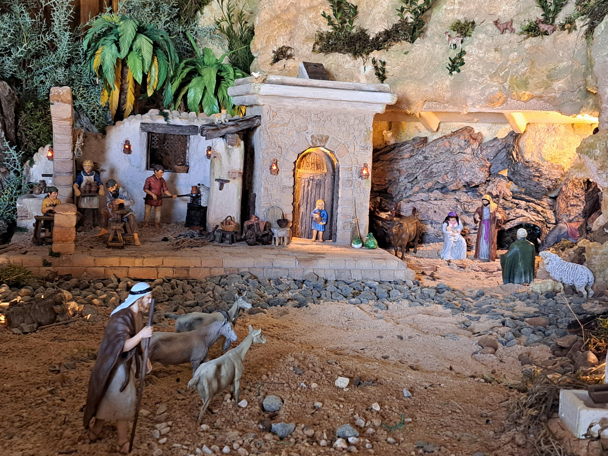 Una de las escenas del Belén elaborado por la Asociación 'Amigos de la Navidad' de Valdeolivas