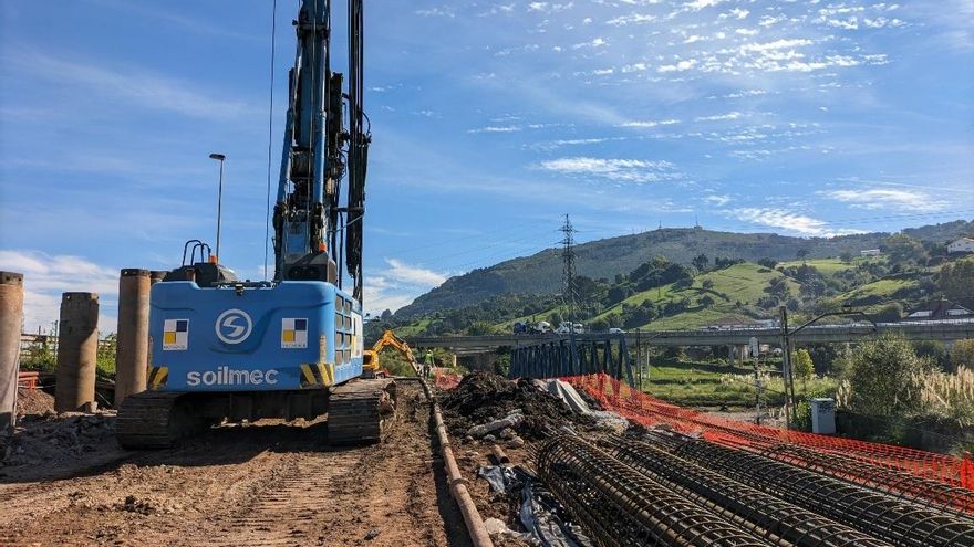 Obras de duplicación de vía entre Orejo y Astillero.