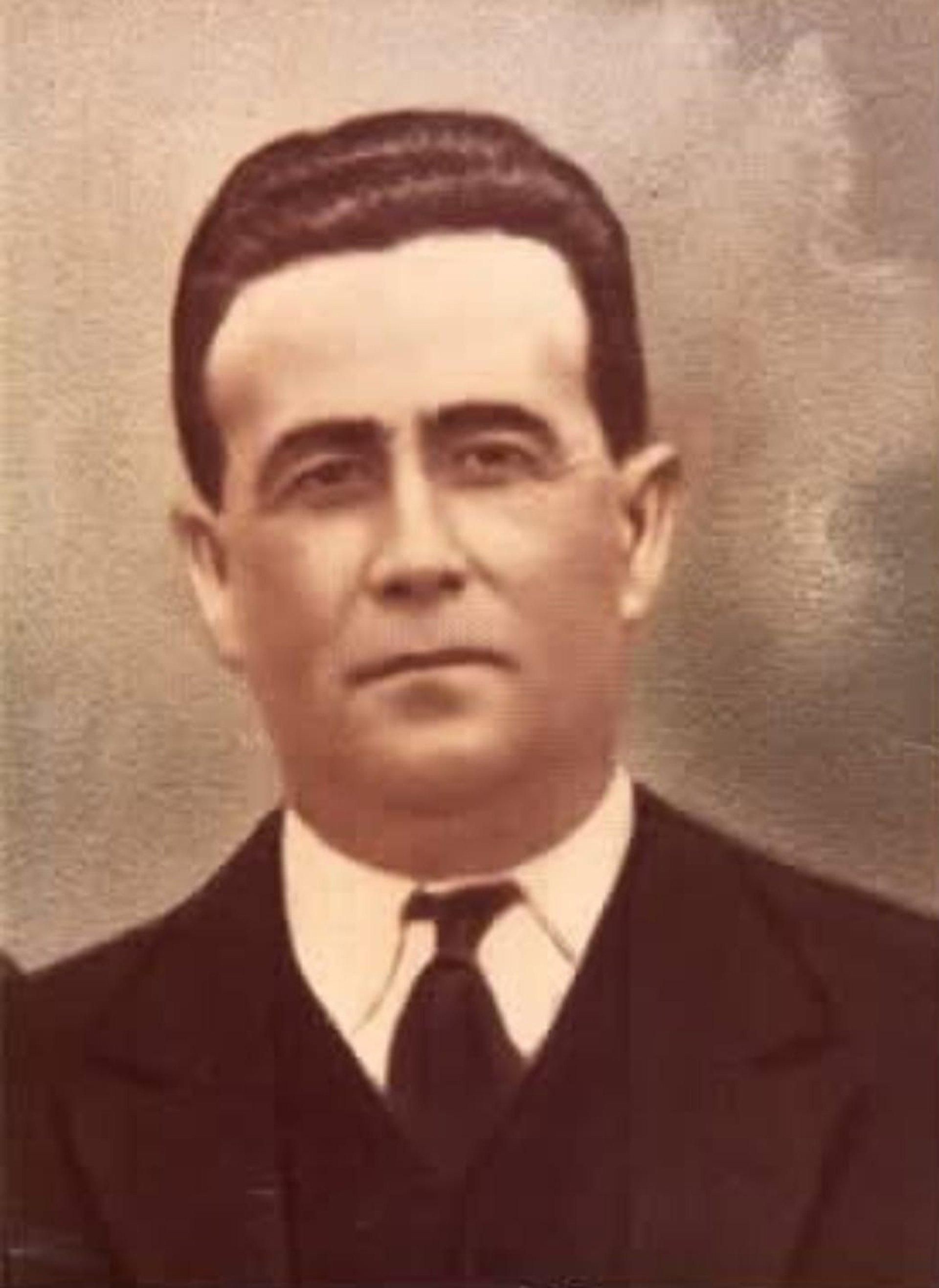 Fotografía del que fuera alcalde de Aguilar de la Frontera, el socialista José María León Jiménez, fusilado por los franquistas en el verano de 1936.