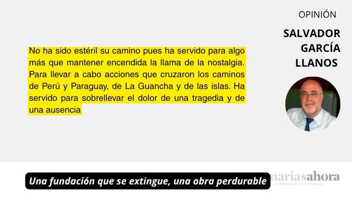 Una fundación que se extingue, una obra perdurable
