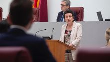 La portavoz de Unidas Podemos en la Asamblea Regional, María Marín