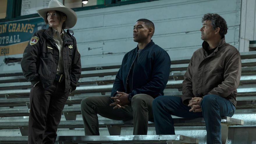 Hal Jordan, John Stewart y la sheriff Kerry Kane en 'Lanterns'