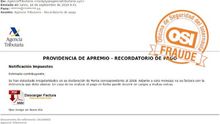 Modelo de email empleado por los ciberdelincuentes para suplantar a la Agencia Tributaria.