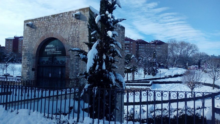 Torreón de Alvar Fáñez, en las inmediaciones del Palacio del Infantado de Guadalajara