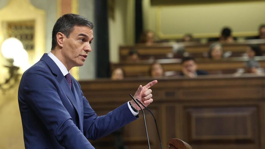 Pedro Sánchez en el debate de investidura.