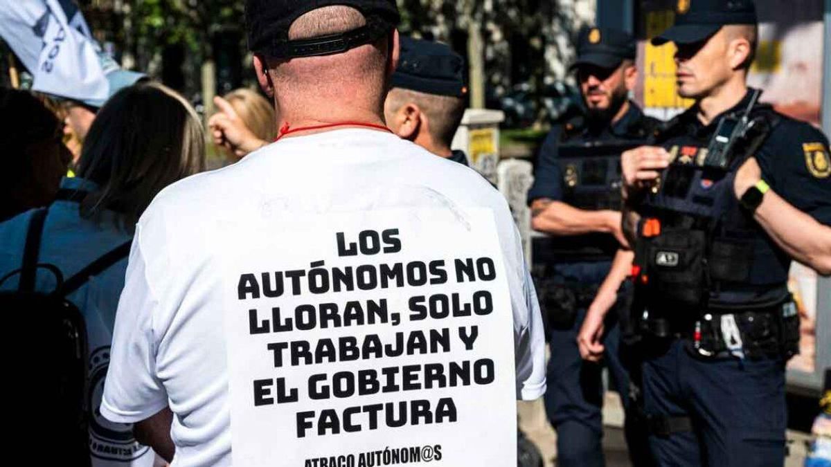 Imagen de archivo de una protesta de autónomos