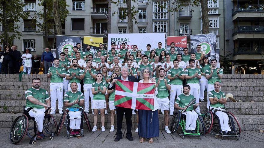 La selección vasca de pelota, integrada por 41 deportistas de varias modalidades, se estrena en el Mundial en Argentina
