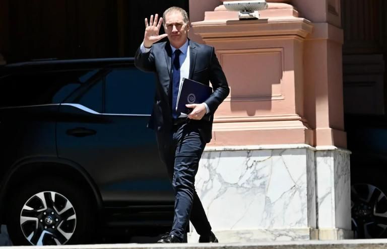 Diego Santilli ingresando a la Casa Rosada.