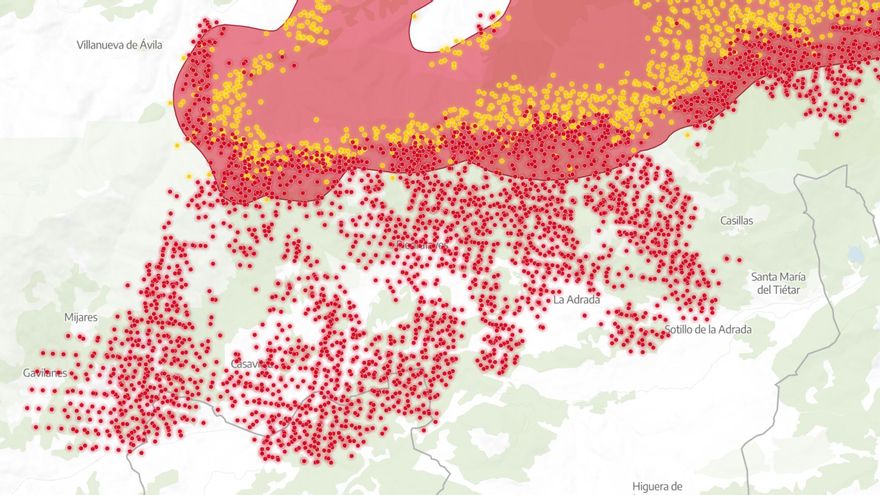 MAPA | El avance de los incendios de Ávila y Madrid hacia Toledo por el Valle del Tiétar