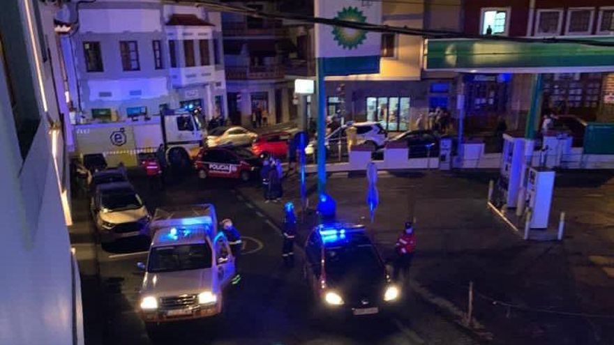 Gasolinera BP junto a la churrería.