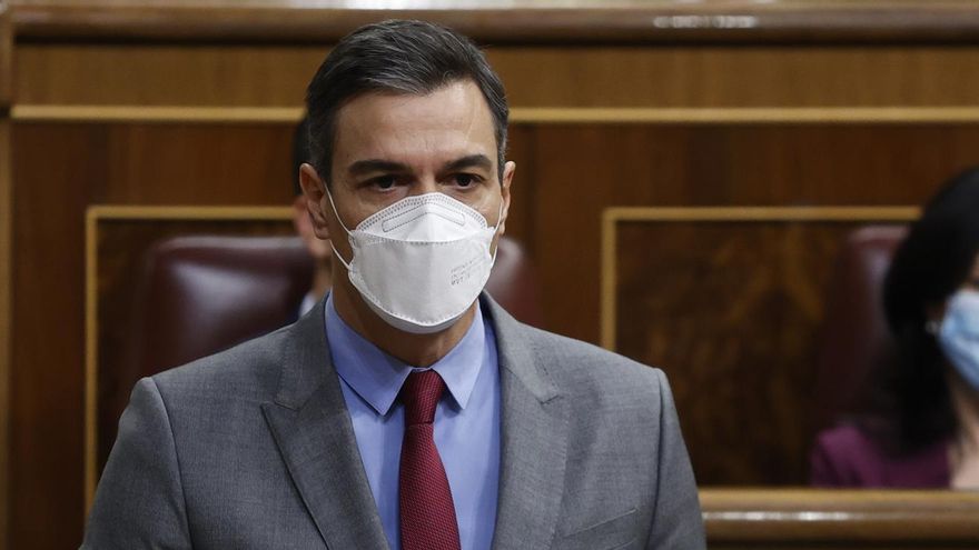 Imagen del presidente del Gobierno, Pedro Sánchez, en el Congreso de los Diputados.