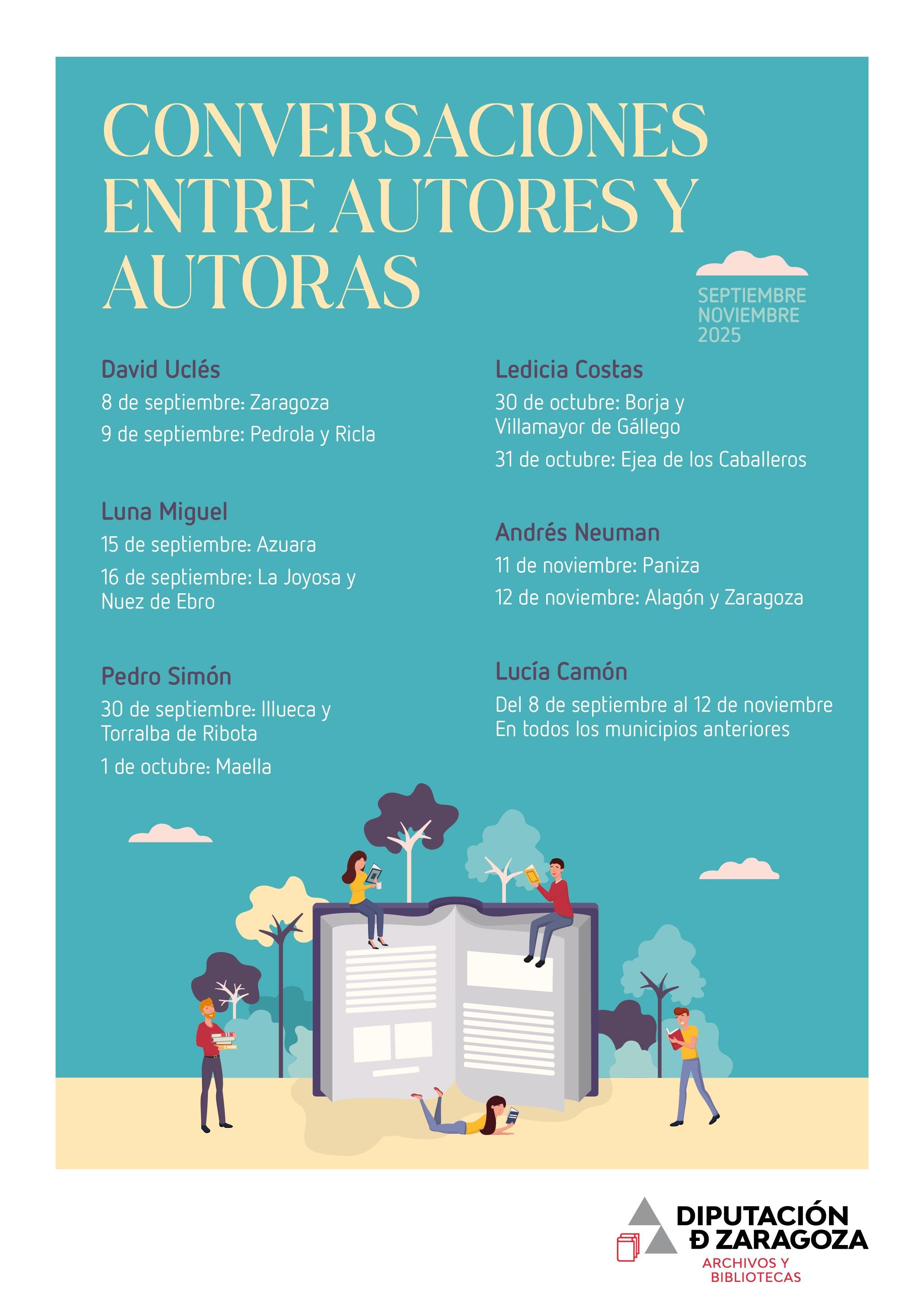 Cartel 'Conversaciones entre autores y autoras'