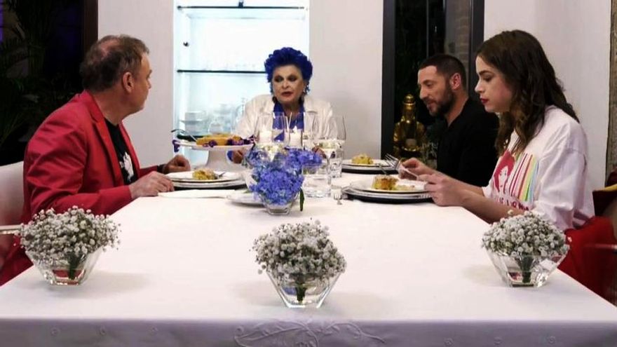 Pablo Carbonell, Lucía Bosé, Antonio David y Cósima Ramírez en 'Ven a cenar conmigo'