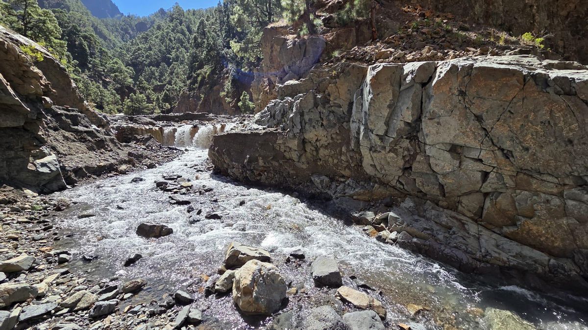 Dos Aguas (Parque Nacional de la Caldera de Taburiente), este lunes, 30 de marzo.