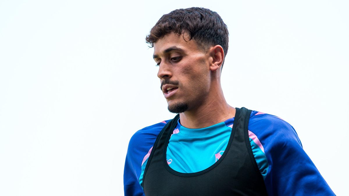 David Rodríguez en el primer entrenamiento 2025-2026