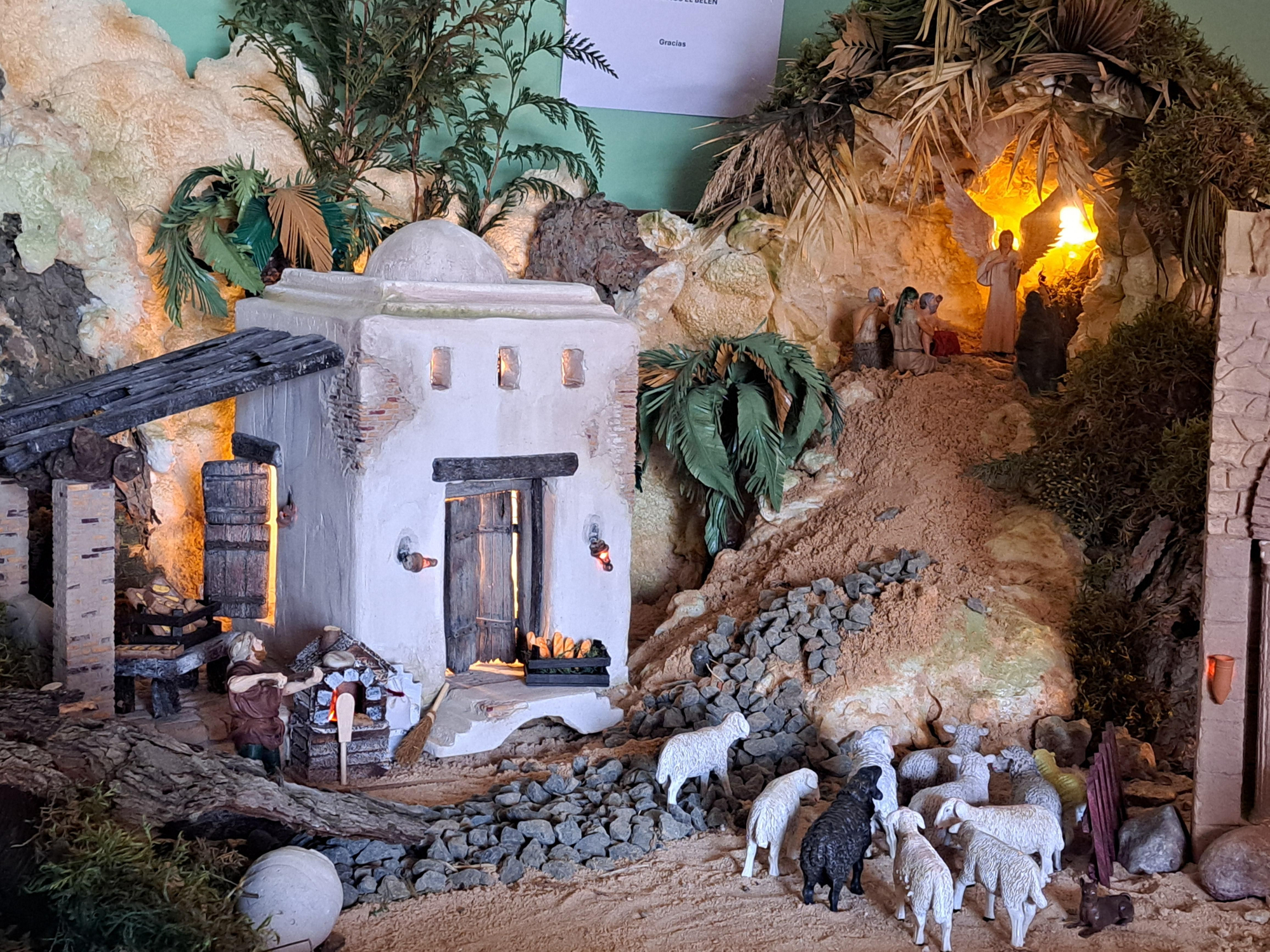 Extracto del Belén elaborado por la Asociación Amigos de la Navidad de Valdeolivas