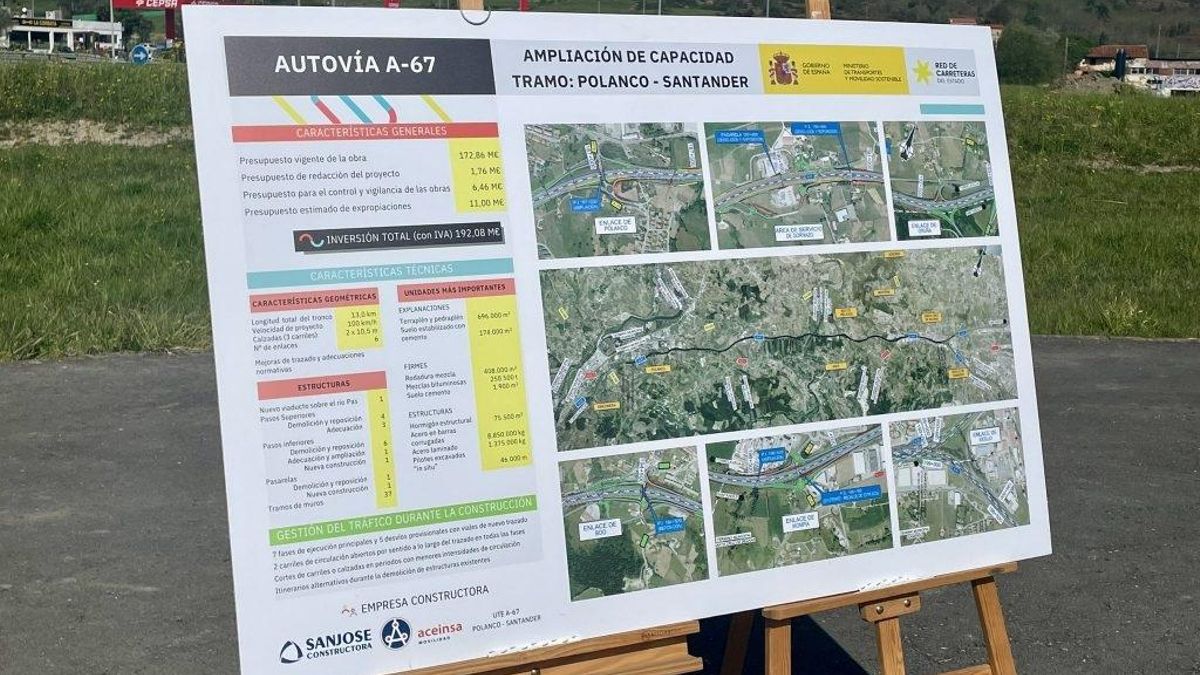 Casares advierte a la empresa que construye el tercer carril de la A-67 que hay un "contrato que cumplir"
