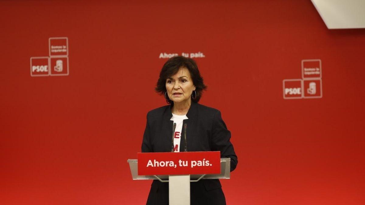 La responsable de Igualdad del PSOE, Carmen Calvo.