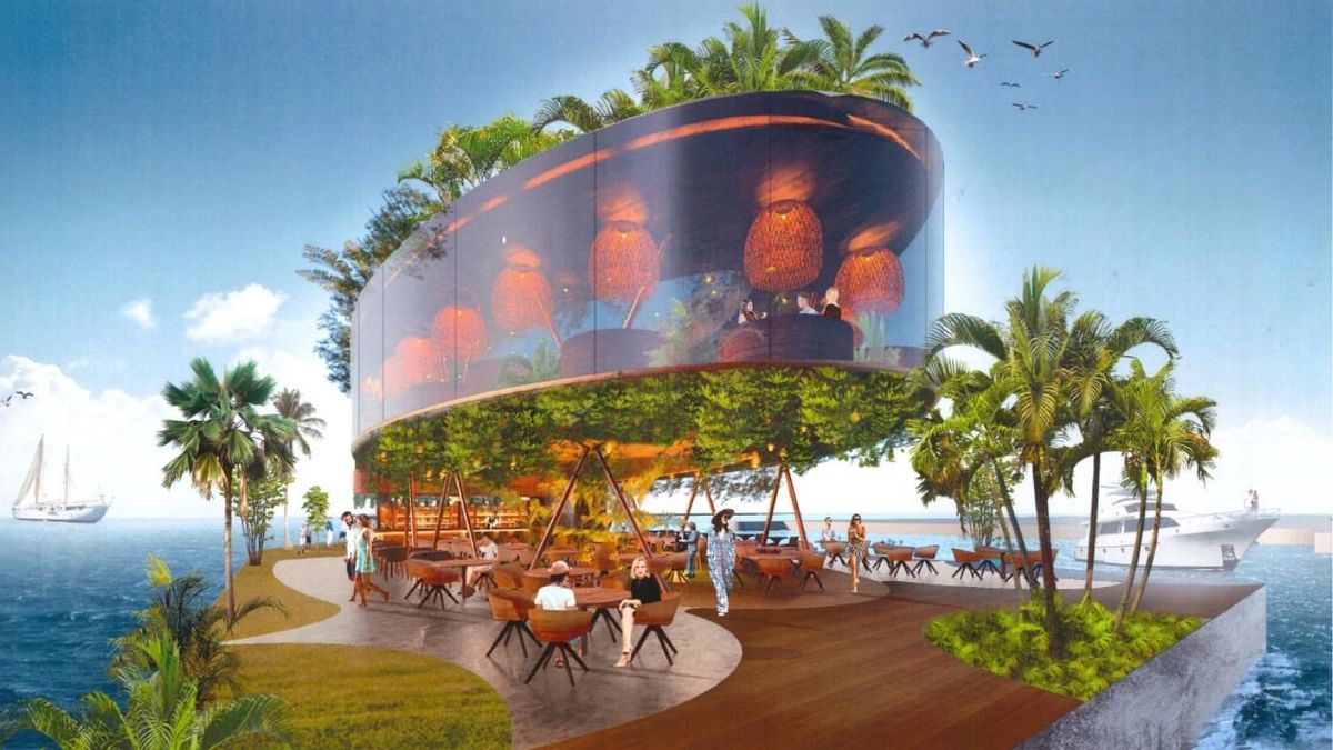 El restaurant sobre una illa artificial en aigües del port d’Alacant, un projecte fallit de més de tres milions d’euros