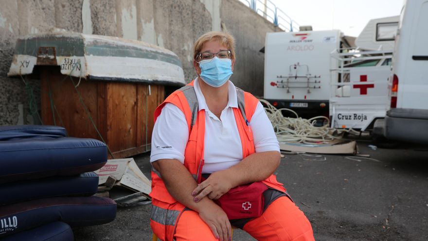 Mari Afonso, voluntaria de Cruz Roja.