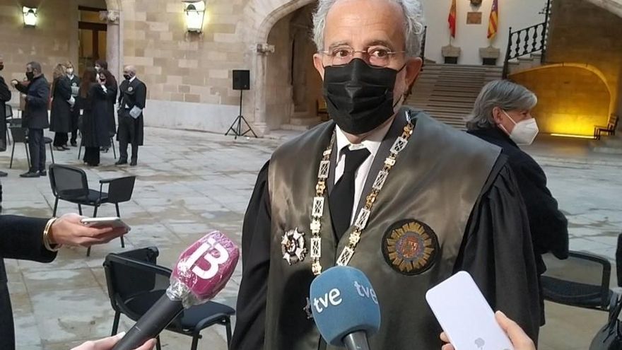 Carlos Gómez, en el acto de toma de posesión como presidente del Tribunal Superior de Justicia de Baleares.