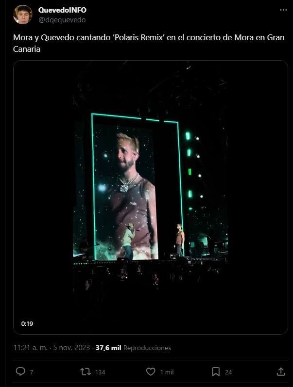 Contenido con más retweets sobre el concierto de Quevedo