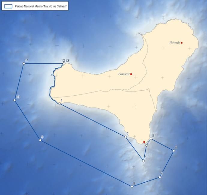 Área del Parque Nacional marino de El Hierro
