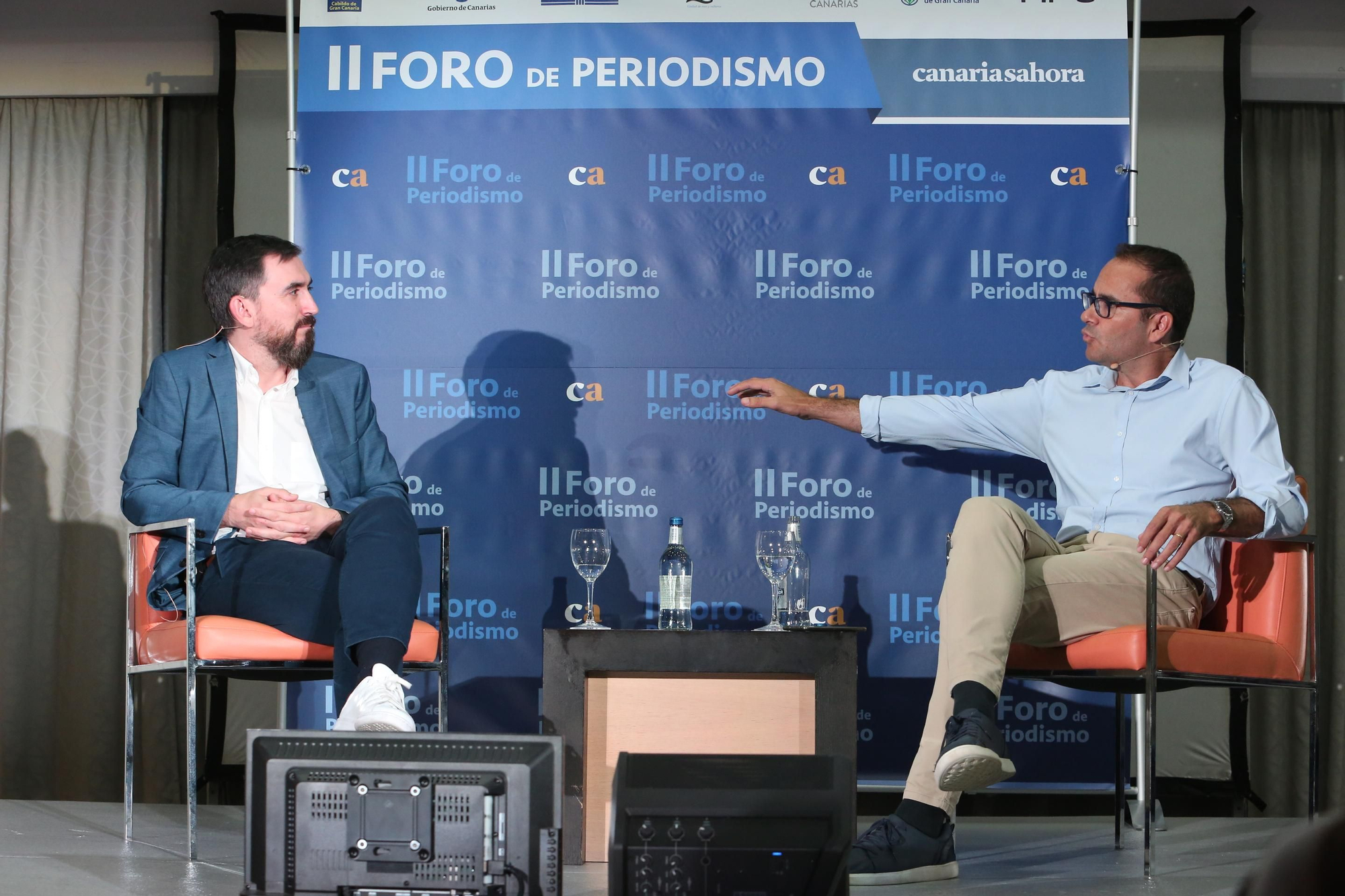 Ignacio Escolar y David Jiménez, en el II Foro de Periodismo de Canarias Ahora