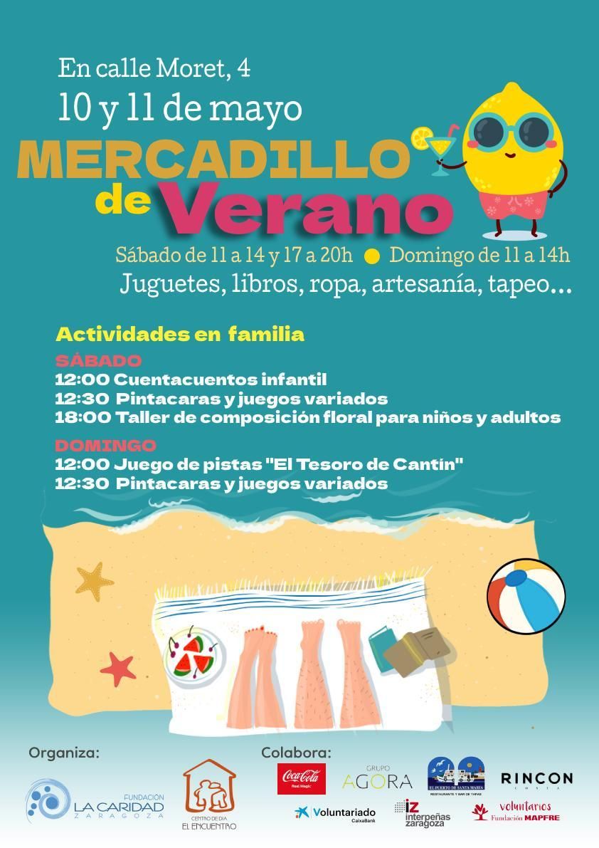 Cartel mercadillo de verano