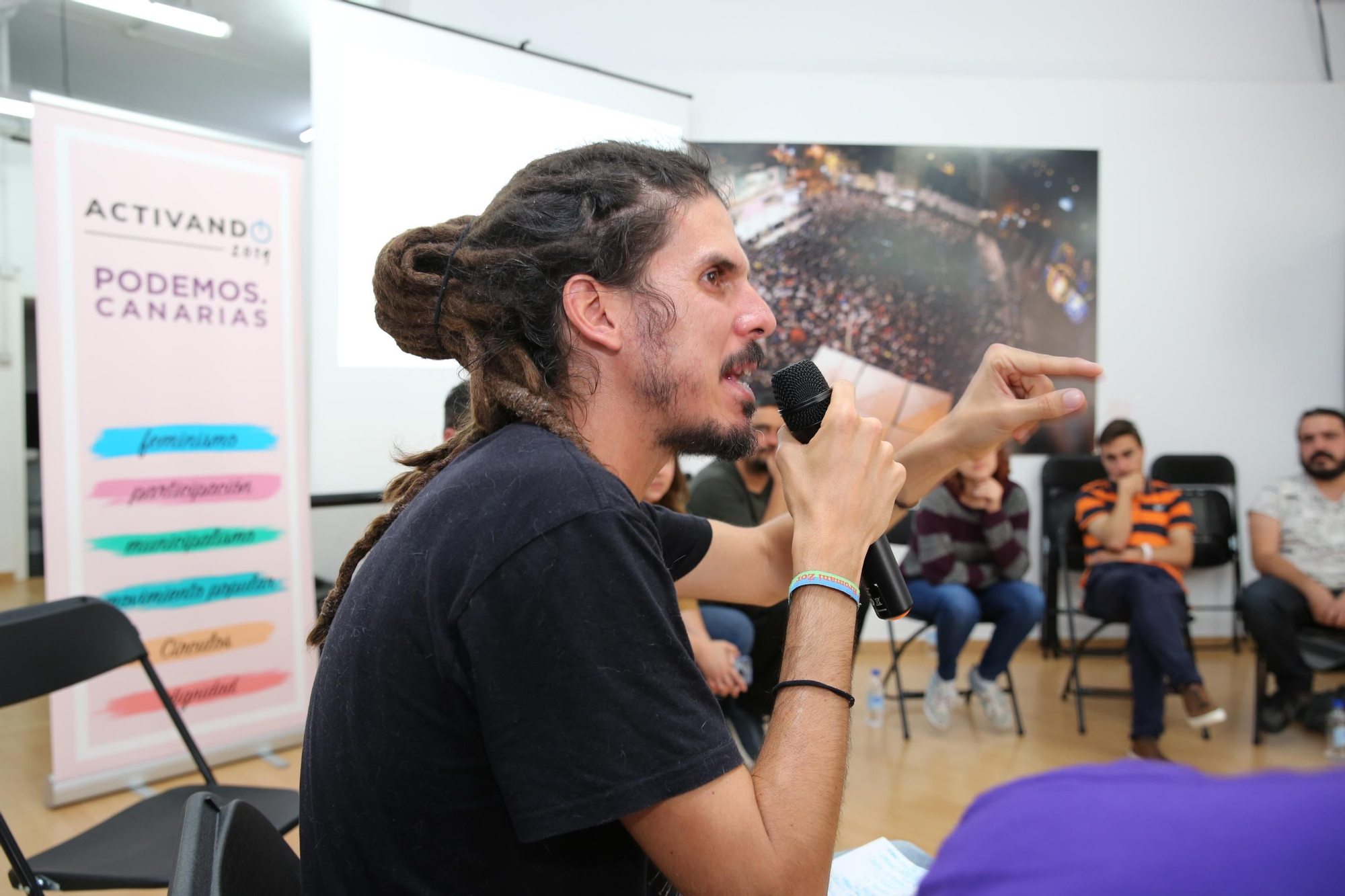 El diputado Alberto Rodríguez en el encuentro de este sábado en Gran Canaria.