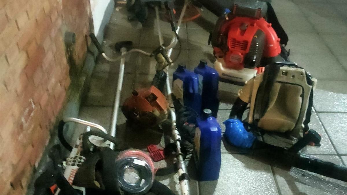 Herramientas recuperadas por la Guardia Civil