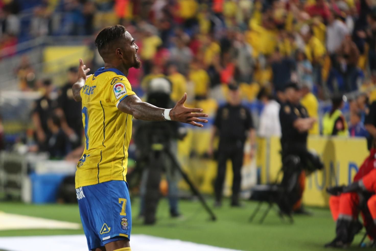 Imágenes del partido disputado en el Estadio de Gran Canaria entre la UD Las Palmas y el Celta de Vigo. Alejandro Ramos.