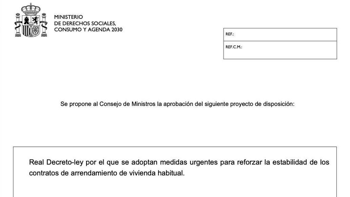 Texto íntegro del segundo decreto que recoge la renovación automática de los alquileres