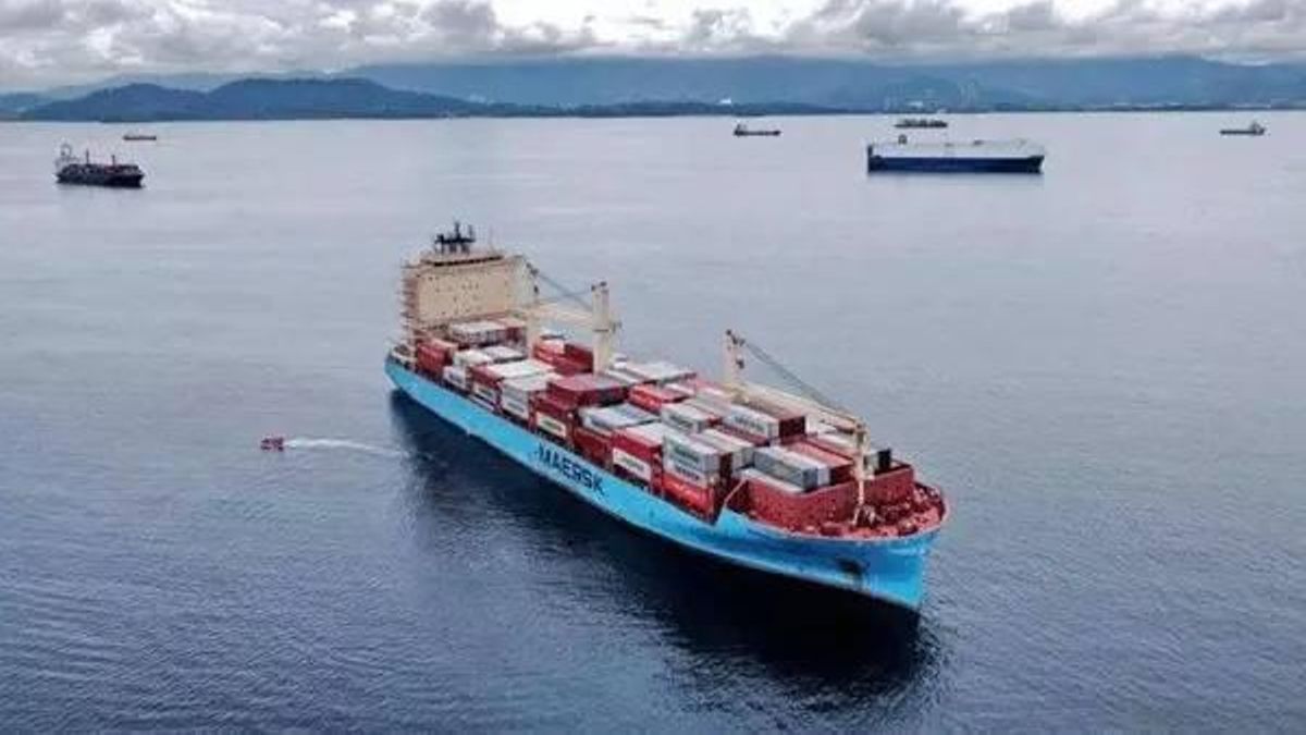 Uno de los buques de la naviera Maersk, que cubre rutas con escalas en España 